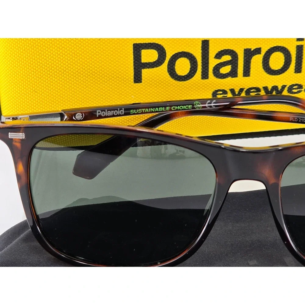 Polaroid Sunglasses Mens 55mm Tortoise Sustainable Choice PLD 2109/S - Excellent